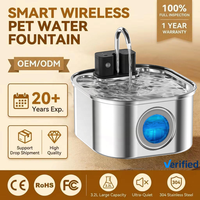 Fontaine à eau automatique sans fil portable de 3,2 L pour animaux de compagnie, faible bruit, bol à eau circulante, facile à nettoyer pour les chats, les chiens de petite et moyenne taille