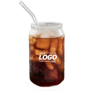 Vasos Personalizados en Forma de Lata de 16 oz con Pajitas, Ideales para Cerveza, Café Helado, Whisky, Refrescos, Té, Agua, Regalos - Product Image 1