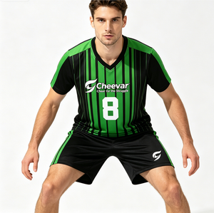 Jersey Voli Pria Ringan, Kaos Voli V-Neck, Pakaian Voli - Product Image 1