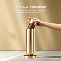 Diffuseur d'arômes ultrasonique rechargeable à piles, diffuseur de parfum à commande tactile, sur pied, en métal, pour usage domestique