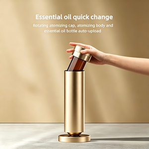 Diffuseur d'arômes ultrasonique rechargeable à piles, diffuseur de parfum à commande tactile, sur pied, en métal, pour usage domestique - Product Image 5