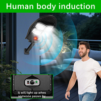 Lampe solaire de rue LED extérieure, indice de protection IP65, contrôlable à distance, applique murale ABS, lampe de jardin, lampe solaire de route super lumineuse