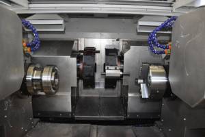 Hansun เครื่อง HTS-8-DII CNC แนวตั้งขนาดใหญ่เครื่องกลึงแนวนอนแกนหมุนคู่เซอร์โวหรือพลังงานป้อมปืนเครื่องนอนแบน - Product Image 4