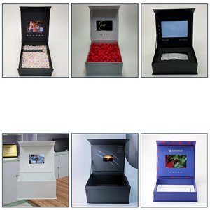 Boîte d'emballage en papier personnalisée avec logo imprimé, 5 à 7 pouces, avec fermeture magnétique à rabat pour vin, idéale pour les vidéos musicales - Product Image 2