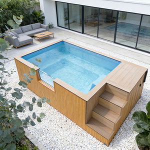 Moldes para piscinas exteriores, piscinas marinas, escalera para piscinas, piscina elevada, piscina blanca para casa - Product Image 3