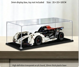 Vitrina de Acrílico Personalizada para 42137 para Coche de Carreras Eléctrico 99X con Capas Transparentes Antipolvo de 3mm/2mm - Product Image 3