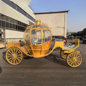 Luxury Electric Pumpkin Horse Carriage Royal Horse Drawn Carriage Wedding Horse Drawn Wagon for Sale - Product Image 5