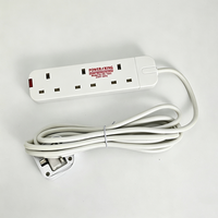 Stop Kontak Anjehold Grosir Pabrik UK dengan Tutup Pengaman, 3 Stop Kontak, Ekstensi Multi Plug untuk Rumah dan Kantor
