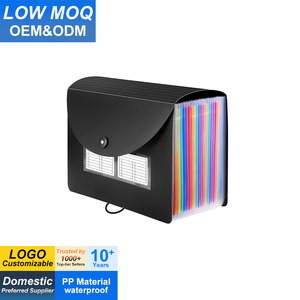 Porte-documents extensible <span class=keywords><strong>à</strong></span> 24 pochettes avec étiquettes vierges, organiseur de fichiers avec couverture extensible, dossier accordéon de bureau - Product Image 1