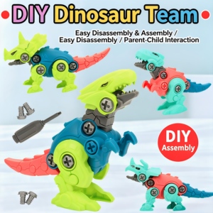 Juguetes de Huevos de Pascua, Huevos de Dinosaurio, Rompecabezas DIY para Niños, Juguete de Desmontaje y Montaje, Caja Sorpresa de Huevos Sorpresa, Temática de Animales de Plástico - Product Image 3