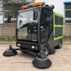 Ride On Sweeper 42 In Cleaning Path 300L Capacity Electric Floor Sweeper For Industrial Factory Workshop Sanitation - Product Image 1