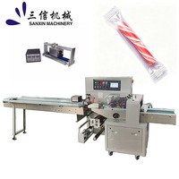 Automatische Flow-Wrap-Maschine für Eiscreme- und Süßigkeitenverpackung Horizontale Pillow-Verpackungsmaschine Lebensmittel-Exportmaschine