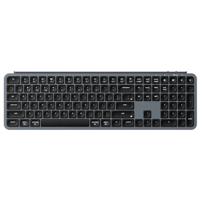 B6 Pro 100% Layout Ultra-Slim Wireless Keyboard Tri-Mode 2.4G/BT/Wired Mechanical Gaming Keyboard for Mac/Win
