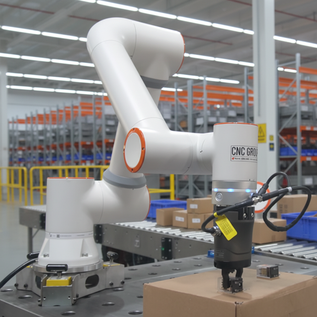Collaborative Robot with Gripper Suction Cup and Small Robotic Arm for Picking and Placing Drag Teaching Force Sensor Robot