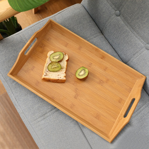 Plateau de service en bambou, vaisselle personnalisée bon marché, <span class=keywords><strong>planche</strong></span> à pain au fromage, assiette de service rectangulaire - Product Image 2