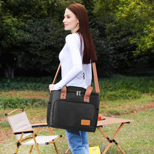 Polyester Cross-border <strong>Insulated</strong> Square Large-Capacity Lunch <strong>Bag</strong> with Zipper Closure for Outdoor Fresh-Keeping Cold Ice Storage - Product Image 4