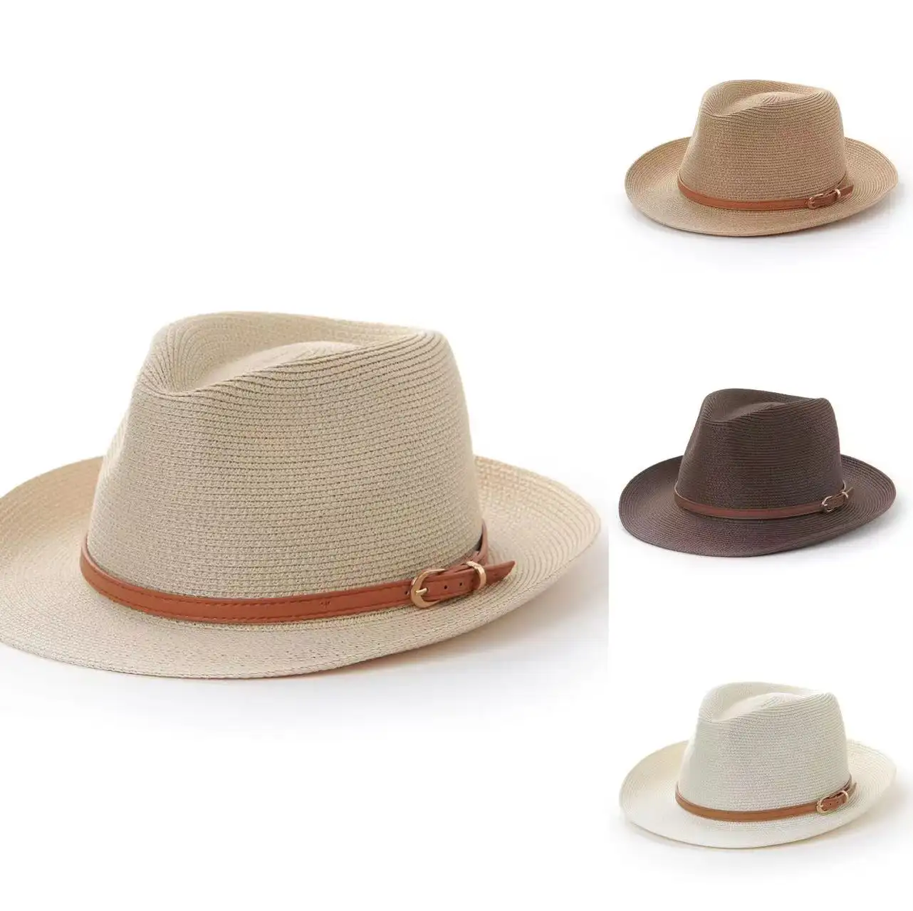 Summer Sun Protection Hats Wide Brim Mens Fashion Wide Brim fedora Straw Hats