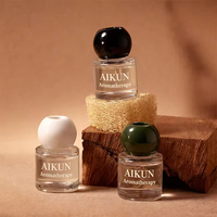 Diffuseur de parfum Aikun en verre rond avec bouchon en céramique pour salle de bain, chambre à coucher, aromathérapie, vente en gros, décoration intérieure, cadeau