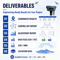 Service professionnel de traitement des données de relevés GNSS RTK, transformation des coordonnées de base statique PPK et cartographie