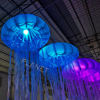 Ballon Méduse Gonflable Personnalisé avec Éclairage et Ventilateur Intégré, Multicolore et Durable pour Événements