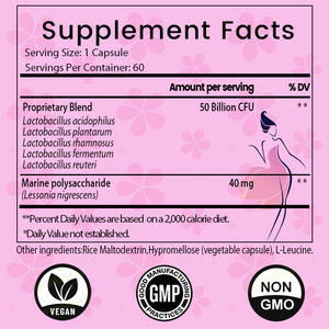 Probiotiques vaginaux OEM ODM pour femmes, favorisent la santé vaginale, la santé intestinale et le système immunitaire - Complément féminin - 60 capsules - Product Image 4