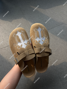 Zapatos cerrados de suela suave y transpirable, nuevas pantuflas de terciopelo de alta calidad y a la moda, ligeras con suela de madera. - Product Image 2