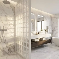 Mur de séparation en bloc de verre creux Super Blanc Effet Cristal de Glace pour la décoration intérieure et l'intimité du salon et de la salle de bain
