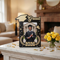 Marco de Fotos Conmemorativo para Graduación 2026, Decoración de Escritorio con Borla y Diseño Hueco con Impresión UV, para Secundaria y Universidad