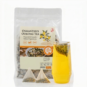 Sachets de thé Oolong à l'Osmanthus de qualité supérieure, parfum floraux, 100 sachets, prix de gros pour les amateurs de thé de bureau et de café - Product Image 1