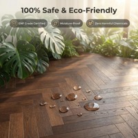 Piso de Madera de Roble Ruso Estilo Nogal Negro Chocolate Oscuro, Parqué en Espiga de 14 mm