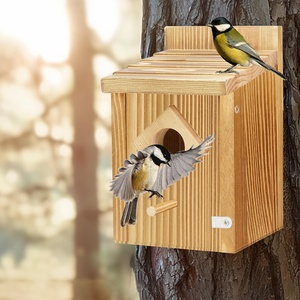 Maison <span class=keywords><strong>d</strong></span>'oiseau bleu en bois nichoir en bois abri pour oiseaux de jardin sanctuaire <span class=keywords><strong>d</strong></span>'oiseaux en bois idéal pour les hirondelles et les pinsons - Product Image 4