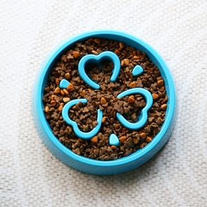 Comedero Lento para Perros, Antiobesidad, Apto para Todas las Razas, con Diseño de Corazón Azul, Plato de Plástico para Alimentación de Mascotas - Product Image 6
