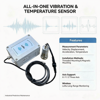 Sensor Getaran Nirkabel Triaksial XYZ LoRa Thingsend 10-1600Hz/10-5000Hz dengan Pemasangan Baut Berulir dan Hisap Magnetik, Output Modbus