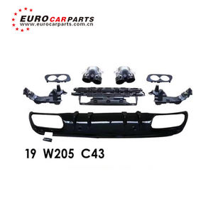 Difusor y puntas de silenciador para C200, C260, <span class=keywords><strong>C300</strong></span>, <span class=keywords><strong>coupe</strong></span> y sedán, tubos de escape traseros, Clase C, w205, C43, <span class=keywords><strong>2019</strong></span> - Product Image 2