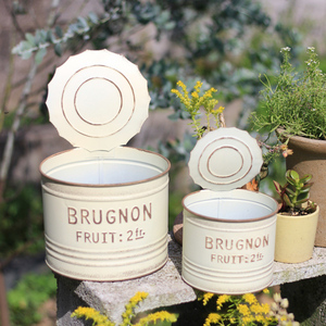 Pot de fleurs en fer forgé de style rétro <span class=keywords><strong>japonais</strong></span> en forme de baril pour plantes succulentes, <span class=keywords><strong>petit</strong></span> pot de fleurs pour <span class=keywords><strong>jardin</strong></span>, villa, balcon, décoration, vente en gros - Product Image 3