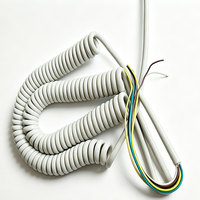 Cable Espiral de PU para Equipos Médicos, Cable Combinado Multifilar de Alta Flexibilidad, Cable Retráctil de PUR para Dispositivos Médicos
