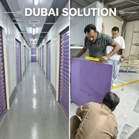 Système de cloisons pour entrepôt intérieur avec portes enroulables et panneaux en acier ondulé - Solution modulaire de couloir à connexion par boulons