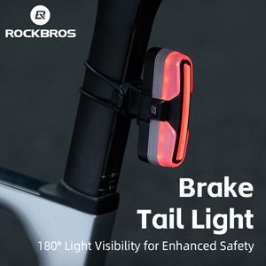 Luce Posteriore per Bicicletta <span class=keywords><strong>ROCKBROS</strong></span>, Impermeabile, Ricaricabile USB, per Mountain Bike e Bici da Strada, Illuminazione Notturna - Product Image 2