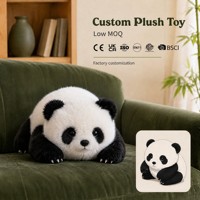 Nouveau design, jouet en peluche doux et écologique, panda réaliste, ours en peluche mignon, animaux en peluche de zoo, mascotte en peluche, vente en gros directe usine