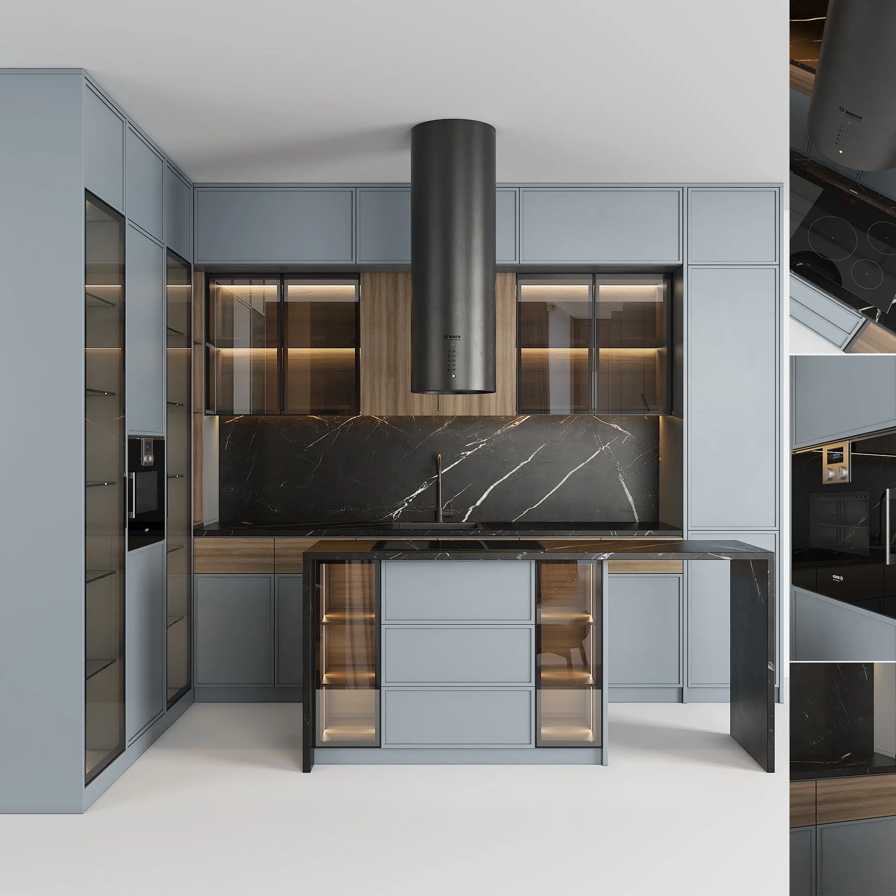 Новая модель модульного настенного шкафа, деревянный лак, кухонный мебельный шкаф