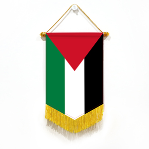 Wholesale <b>Mini</b> Pennant Car Flags 20x30cm Palestine Wall Decor Small Ornaments Hanging Digital Printing Satin Material - Product Image 5