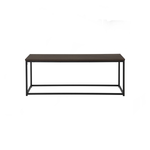 Heavy-Duty Walnut Colour CAPRI Coffee Table Industrial Metal Frame Large Rectangular Center Table for Living Room Entertainment - Product Image 3