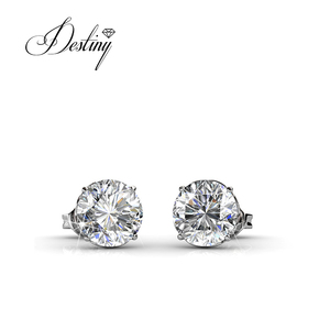Pendientes de Corona Individual Kristine Daisini Adornados con Cristales <span class=keywords><strong>Swarovski</strong></span>, Plata de Ley 925, Joyería para Mujer - Product Image 3