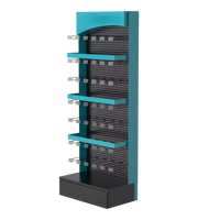Présentoir de Supermarché Métallique Double-Face Personnalisable pour Magasin de Détail, Rayonnage à Panneaux Perforés pour Chaussettes et Outils