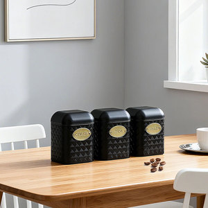 Tiện Ích Nhà Bếp Trang Trí Bát Stackable Lưu Trữ Thùng Kim Cương Màu Đen Mô Hình Thực Phẩm Lọ Bộ <span class=keywords><strong>3</strong></span> Có Nắp Đậy - Product Image 2