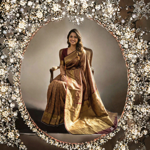 Blusa de Georgette de Poliéster Totalmente Bordada CYE con Lentejuelas, Larga hasta el Suelo, Elástica, de Corte Regular, Moderna, para Mujer, Estilo Bollywood Saree - Product Image 3