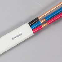 300/500V BVVB Flaches Elektrokabel 2-adrig PVC-isoliert Kupfer-Vollleiter Gummiummantelung 2*1mm