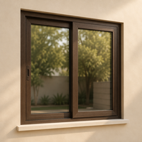 SERIE MINIMALISM Ventanas Ultra Estrechas de Doble Vidrio con Perfil de Aleación de Aluminio, Certificación CE, con Mosquitera para Hogares