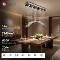 Lustres en cristal modernes pour salon, hôtel, design nordique, luxe, grand centre commercial, salle de banquet, plafond