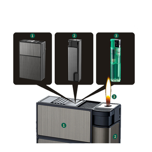 Estuche Modular para Cigarrillos Erliao <span class=keywords><strong>con</strong></span> Encendedor |   Compatible <span class=keywords><strong>con</strong></span> paquetes blandos/duros |   Metal Antipresión |   Encendedor Desmontable - Product Image 4